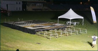 Stage at Panorama competition time (Grenada National Stadium); image by R. Cadet