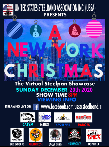 NY Christmas virtual steelpan showcase flyer