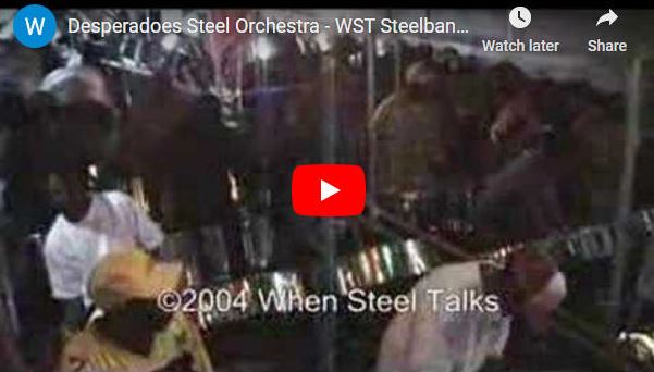 Desperadoes Steel Orchestra performing in their panyard