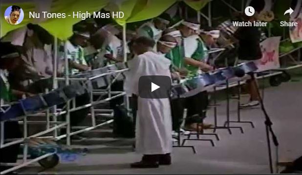 Nutones Steel Orchestra performing High Mas at Panoramal finals