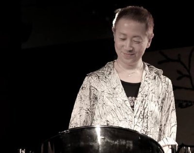 Rudy Commissiong, captain of Esso Dixie Stars is on left. Steve Dupres - at centre - was the arranger and player of the “Echophones” made by [Herman] “Rock” Johnston, who's at right in picture