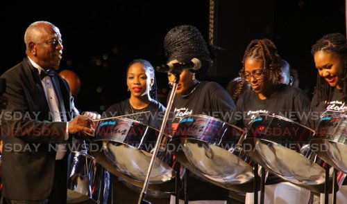 In this file photo, Desmond Waithe, artistic director, leads the band Exodus