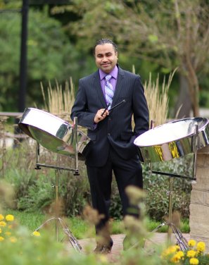 Liam Teague, director of NIU Steelband, joins the Fox Valley Orchestra for a “Calypso Summer” concert on Sunday, July 10