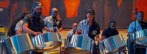 Pan in Motion from New York performs at the United Nations Headquarters. (UN Photo)