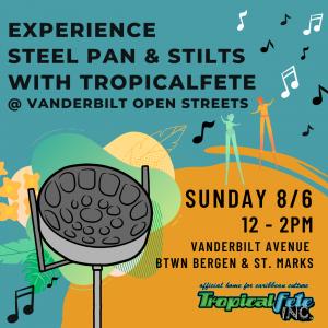 Steelpan and Stilts flyer