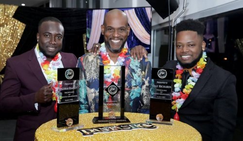 Champions: Ace arrangers (from left) Kersh Ramsey, Duvone Stewart and Ojay Richards were honoured at a THA function on Thursday at Shaw Park Cultural Complex