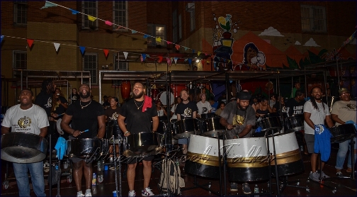 Pan in Motion at its panyard recording session