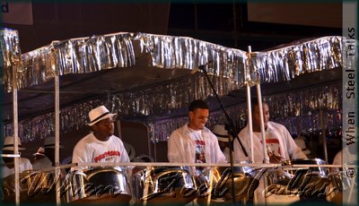 Pantonic Steel Orchestra on stage for the NY Panorama