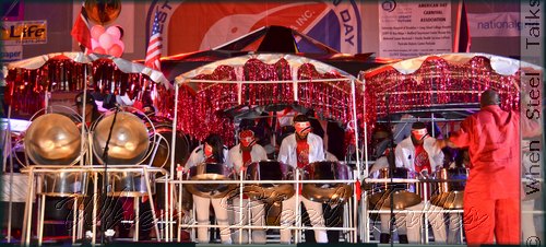 D'Radoes Steel Orchestra on stage for NY Panorama 2011