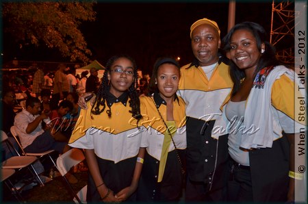 Sonatas arranger with band members at the 2012 NY Panorama