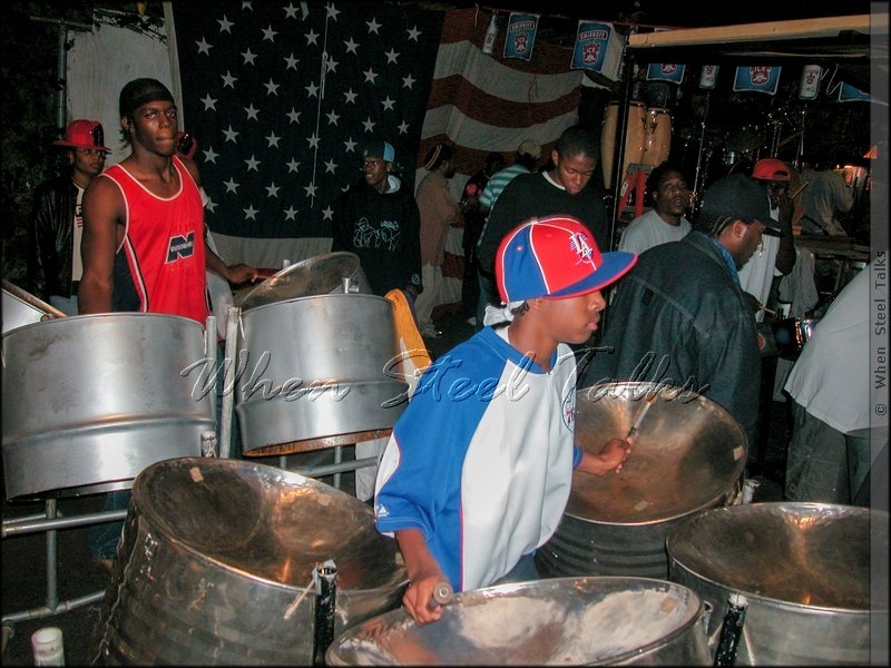Marsicans Steel Orchestra at their panyard during the recording