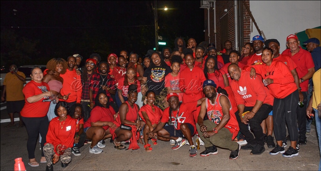 Some of the musicians of D’Radoes Steel Orchestra after their recording session, August 29, 2024