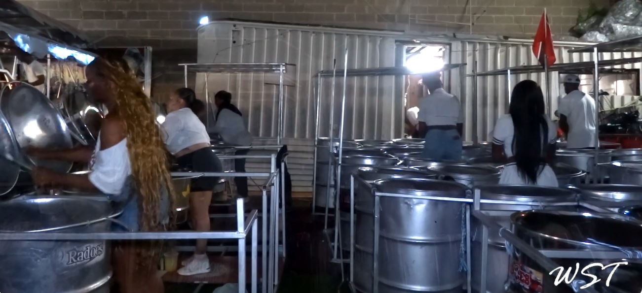 D’Radoes Steel Orchestra during their recording session, September 3, 2026