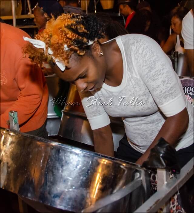 Ronda Peters with D’Radoes Steel Orchestra