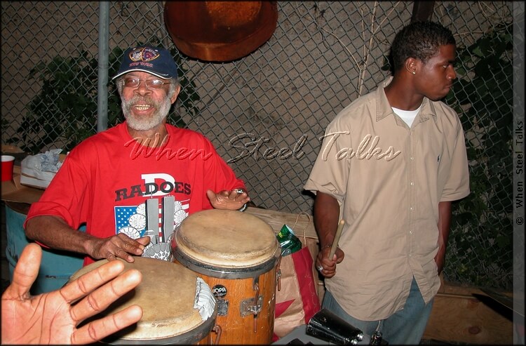The late Clive Bradley on percussion
