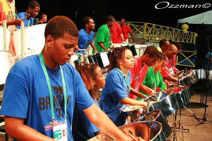 Mosaic Steel Orchestra performs during the 2010 ICC meet
