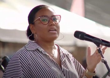 Isheka DeRiggs, vice-president of the Youlou Pan Movement