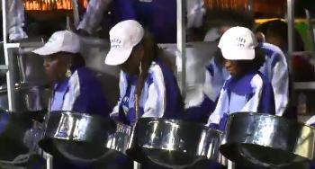 Valley Harps Steel Orchestra on stage