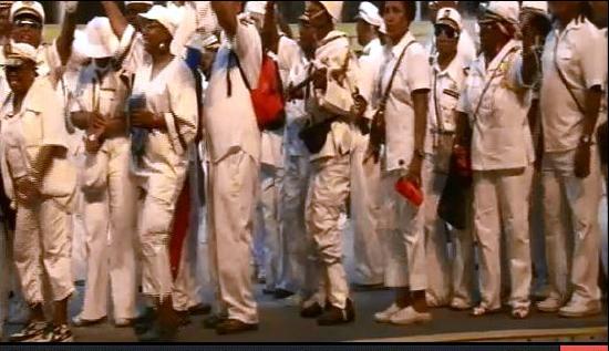 Trinidad All Stars crossing the stage on Carnival Tuesday 2013