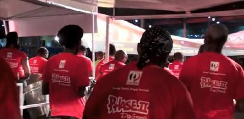 Phase II Pan Groove on stage for Panorama semi-finals 2013