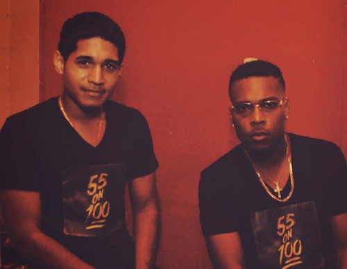 Joel �LucratiV� Joseph (right), with producer Rojelio Gowrie