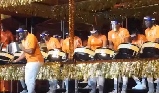 Couva Joylanders Steel Orchestra at the Musical Showdown in De Big Yard - 2022