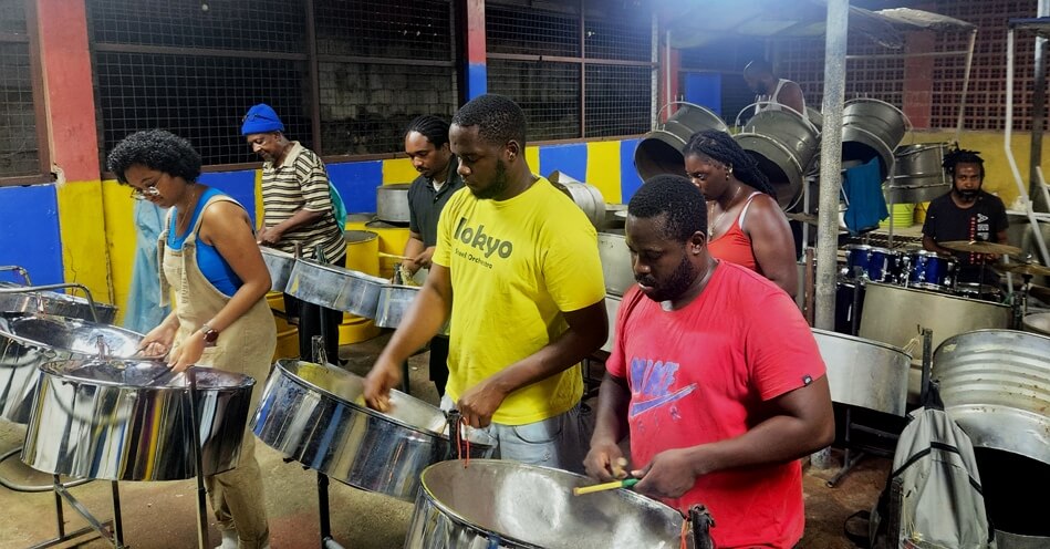 Cross-section of some of the musicians at work