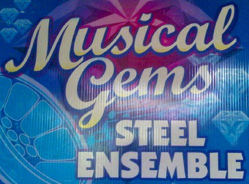 Musical Gems Steel Ensemble band logo - When Steel Talks