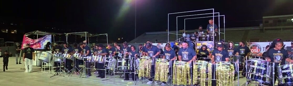 PanMasters Steel Orchestra on their way to the Toronto Panorama Pan Alive 2026 championship trophy