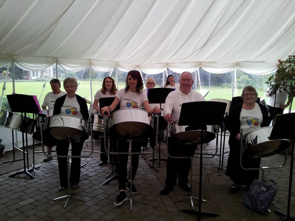 Lizzie Lowe with fellow band mates