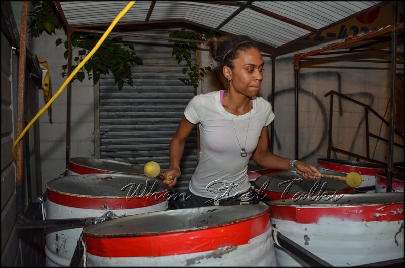 Devon Cumberbatch performs with Pan Evolution Steel Orchestra in New York, 2019