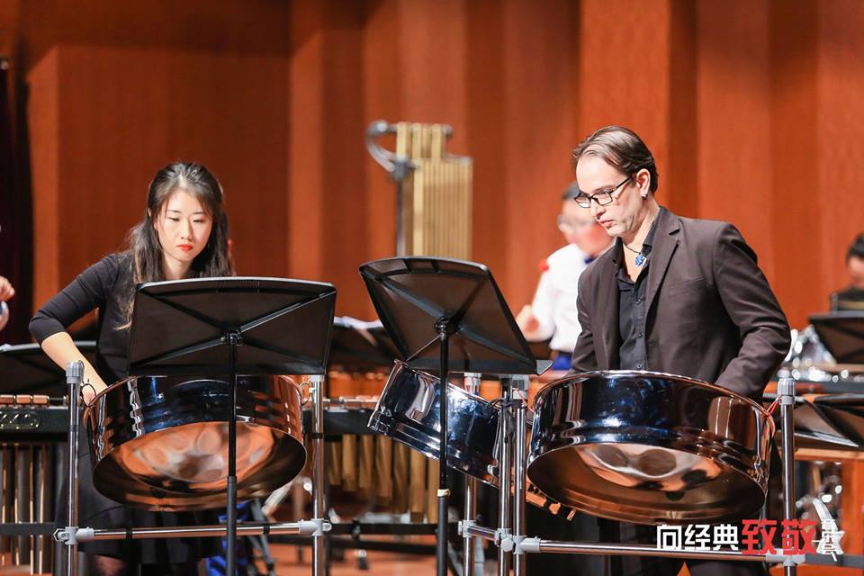 Lin Tao and Jose Herrera at the Shanghai Conservatory of Music 